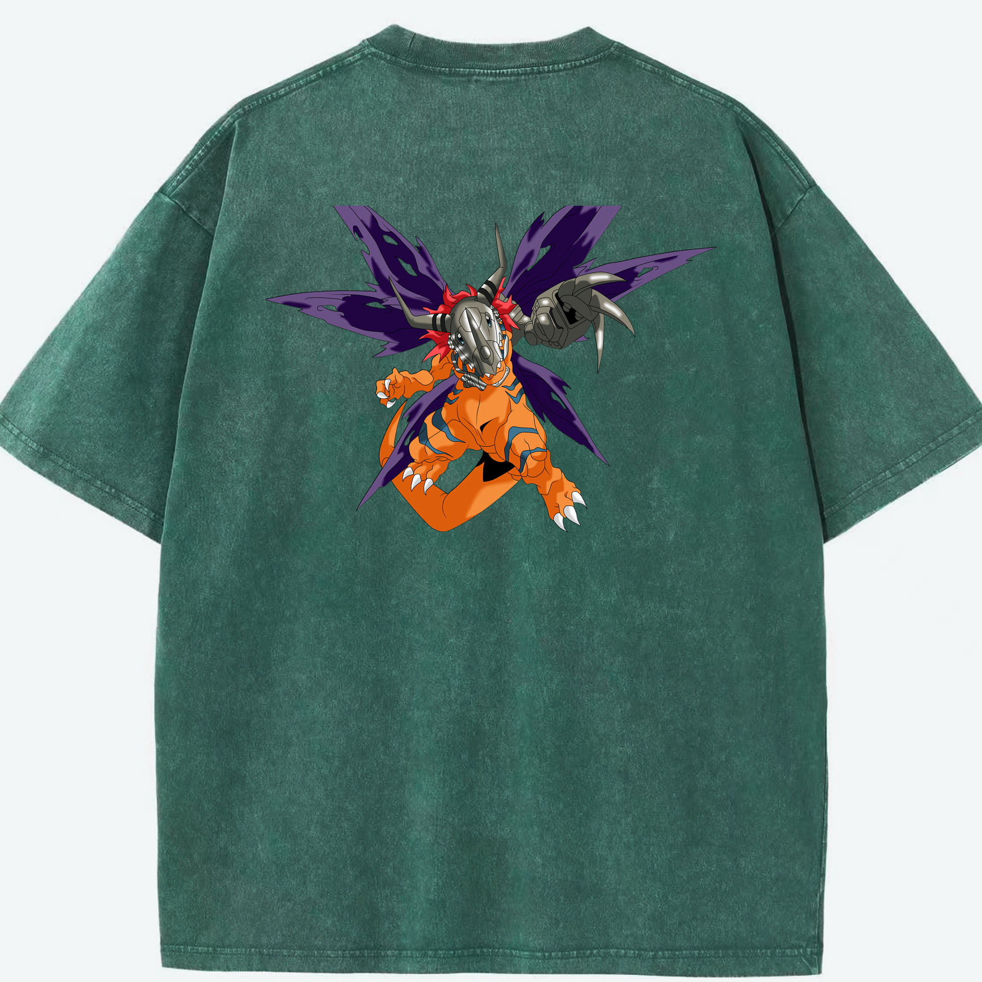 （画像用） Digimon デジタルモンスター/デジモン 綿100% ヴィンテージ風 半袖Tシャツ（背面プリント）
